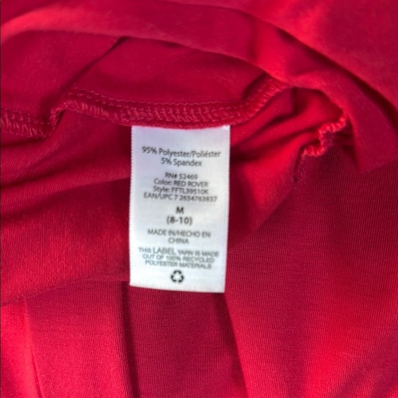 Time and Tru Red Sleeveless Jumpsuit with V-Neck, Medium - Picture 6 of 7